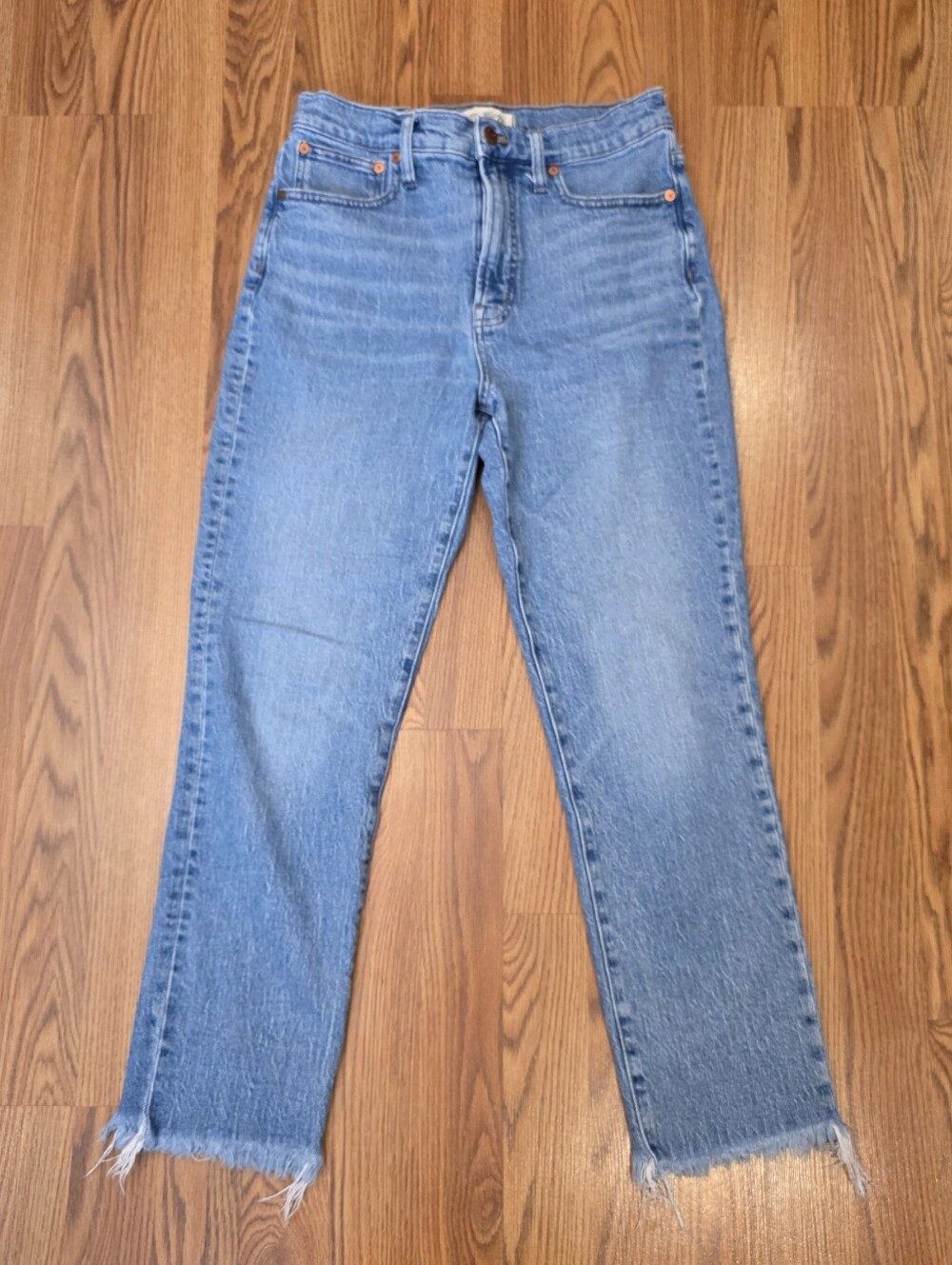Madewell The Perfect Vintage Jean Women's Size 28 High Rise Frayed Raw Jeans - Picture 2 of 13